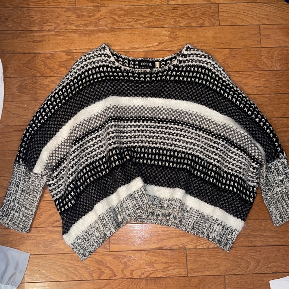 Black, White, and gray sweater